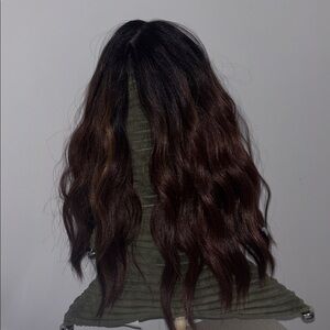 Loose Wave curl highlights HD lace wig hair